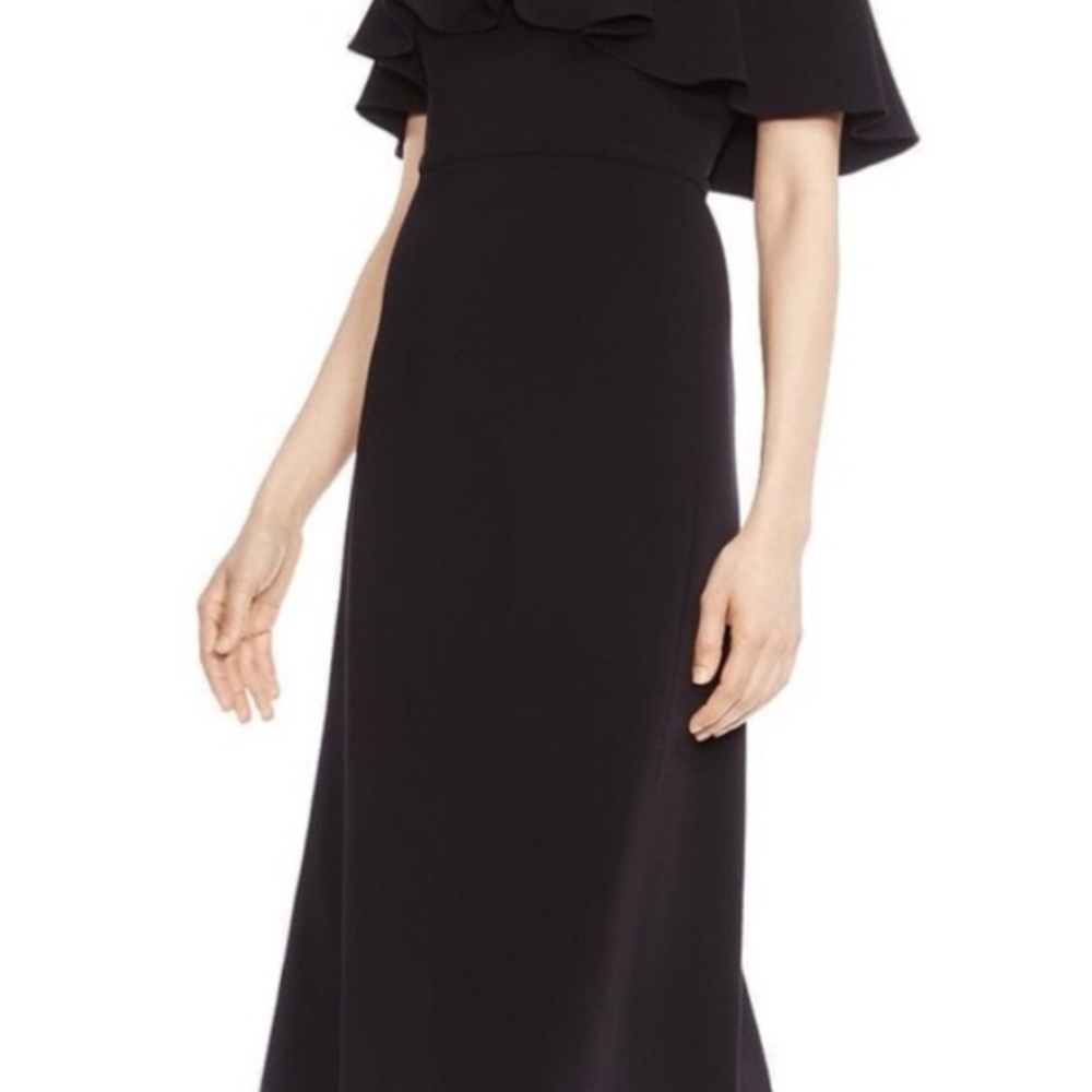 Halston Heritage Black Midi Dress